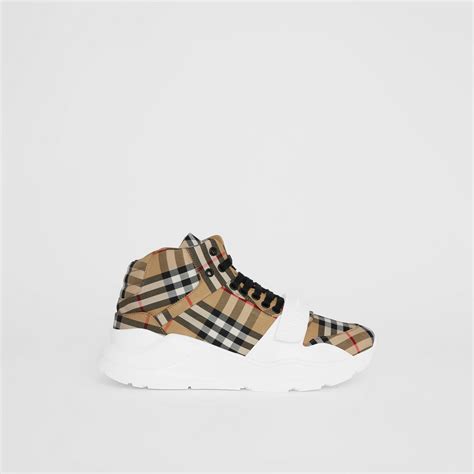 burberry white high tops|Burberry high top sneakers men's.